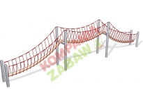 COR631211 - Rope Net Bridge with PP-Rope Coconut Style l=12m