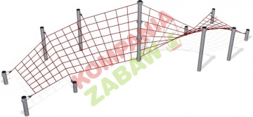 COR229011 - Corkscrew Play Net with steel posts