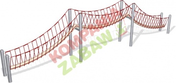 COR631211 - Rope Net Bridge with PP-Rope Coconut Style l=12m