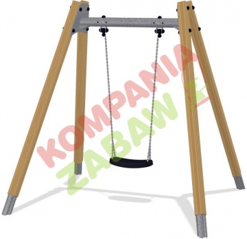 KSW90001-0902 - Solo Swing H=2m, std. Seats & Pine Wood