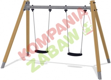 KSW90010-0902 - Double Swing H=2m, std. Seats & Pine Wood