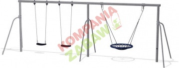 KSW91059-0809 - Two Bay Swing (Birds Nest + 2 seats) H=2,5m, Ø100cm