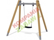 KSW90001-0902 - Solo Swing H=2m, std. Seats & Pine Wood