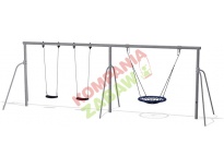 KSW91059-0809 - Two Bay Swing (Birds Nest + 2 seats) H=2,5m, Ø100cm