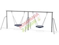 KSW91067-0809 - Two Bay Birds Nest Swing H=2,5m Ø100 Nests